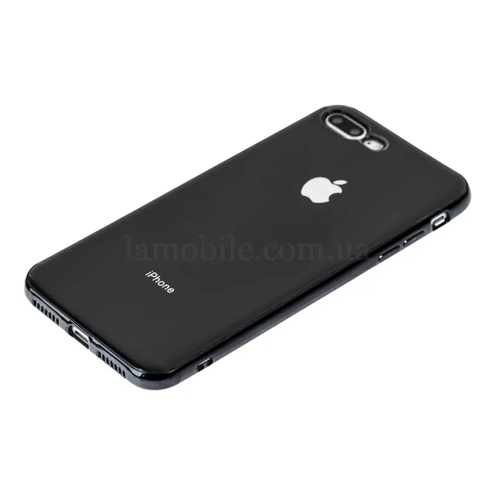 Чехол для iPhone 7 Plus / 8 Plus Silicone case черный рус