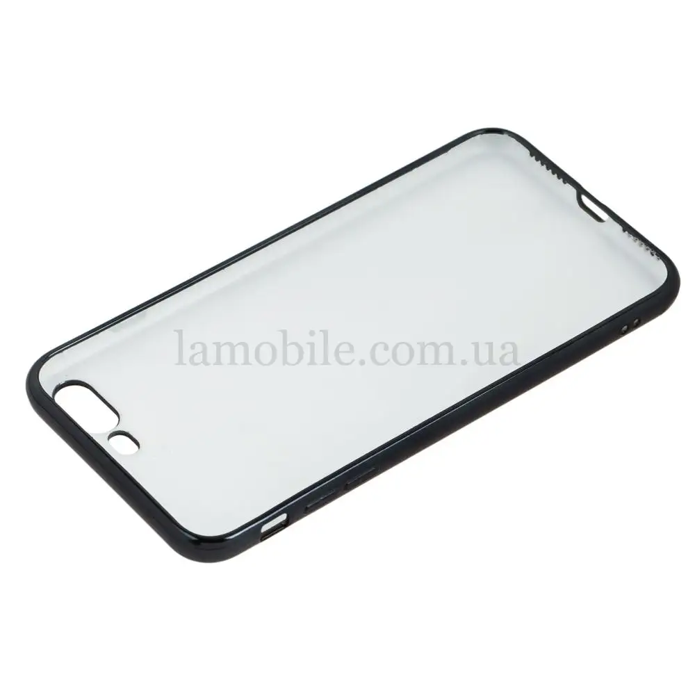 Чехол для iPhone 7 Plus / 8 Plus Silicone case черный рус