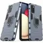 Чохол удароміцний Transformer Ring для Samsung Galaxy A03s (A037) з кільцем сірий