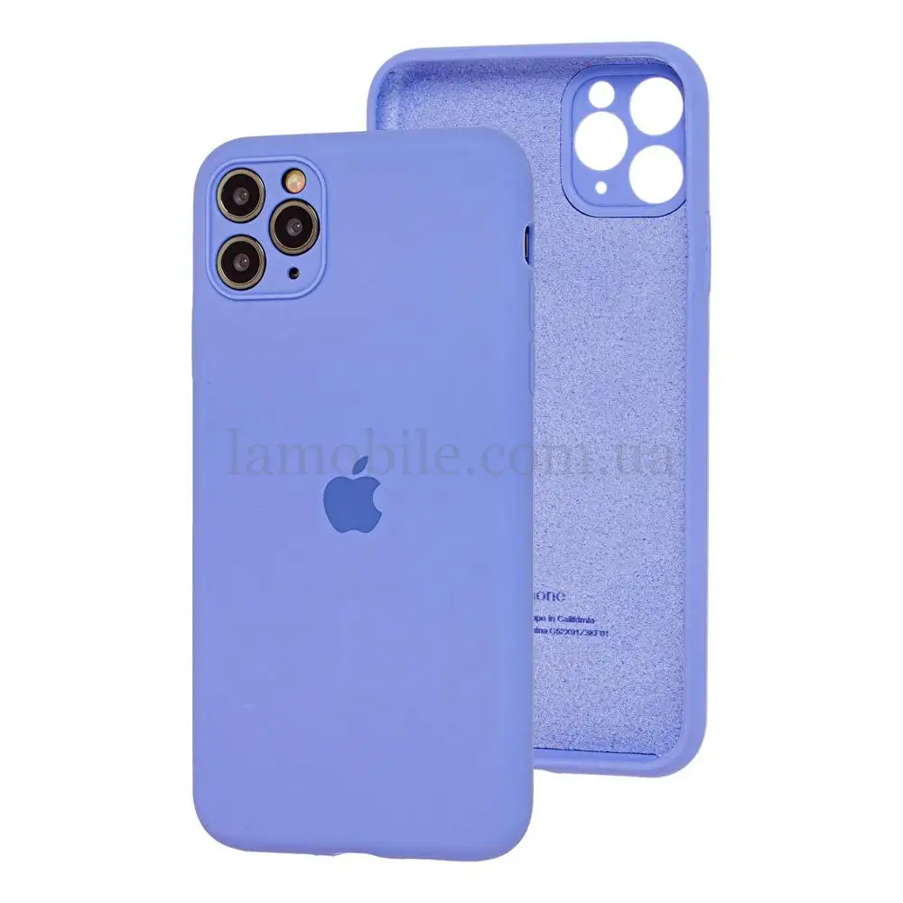 Чохол для iPhone 11 Pro Max Silicone Slim Full camera бузковий