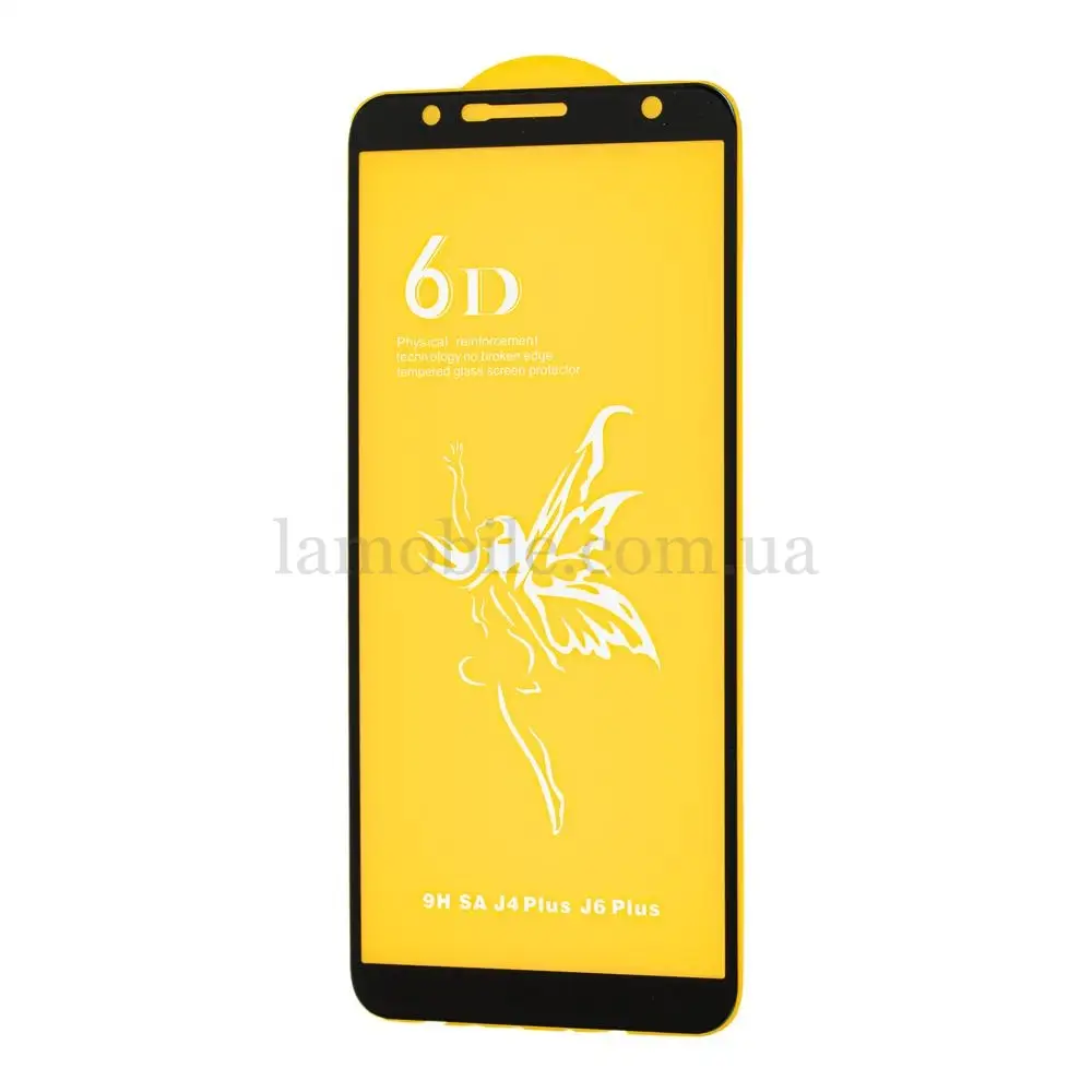 Захисне скло 6D Premium для Samsung Galaxy J6+ 2018 (J610) чорне (OEM)