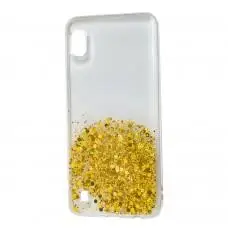 Чехол для Samsung Galaxy A10 (A105) New конфети золотистый