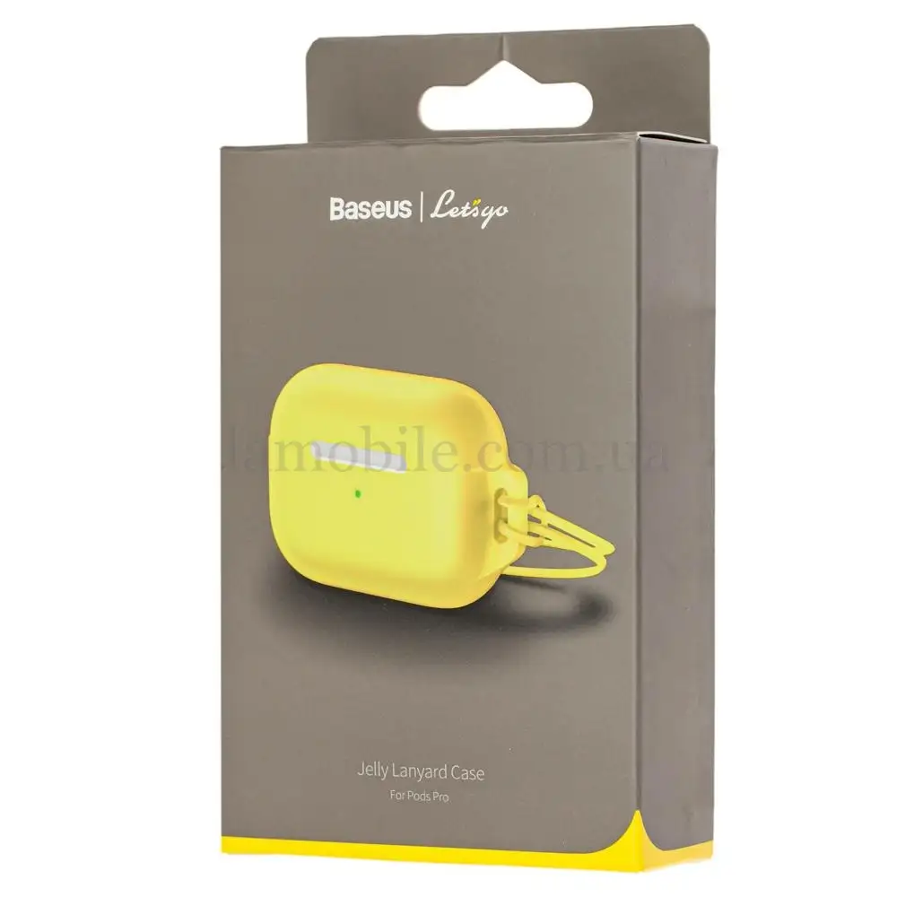 Чехол для AirPods Pro Baseus Let's Go Jelly Lanyard Case желтый