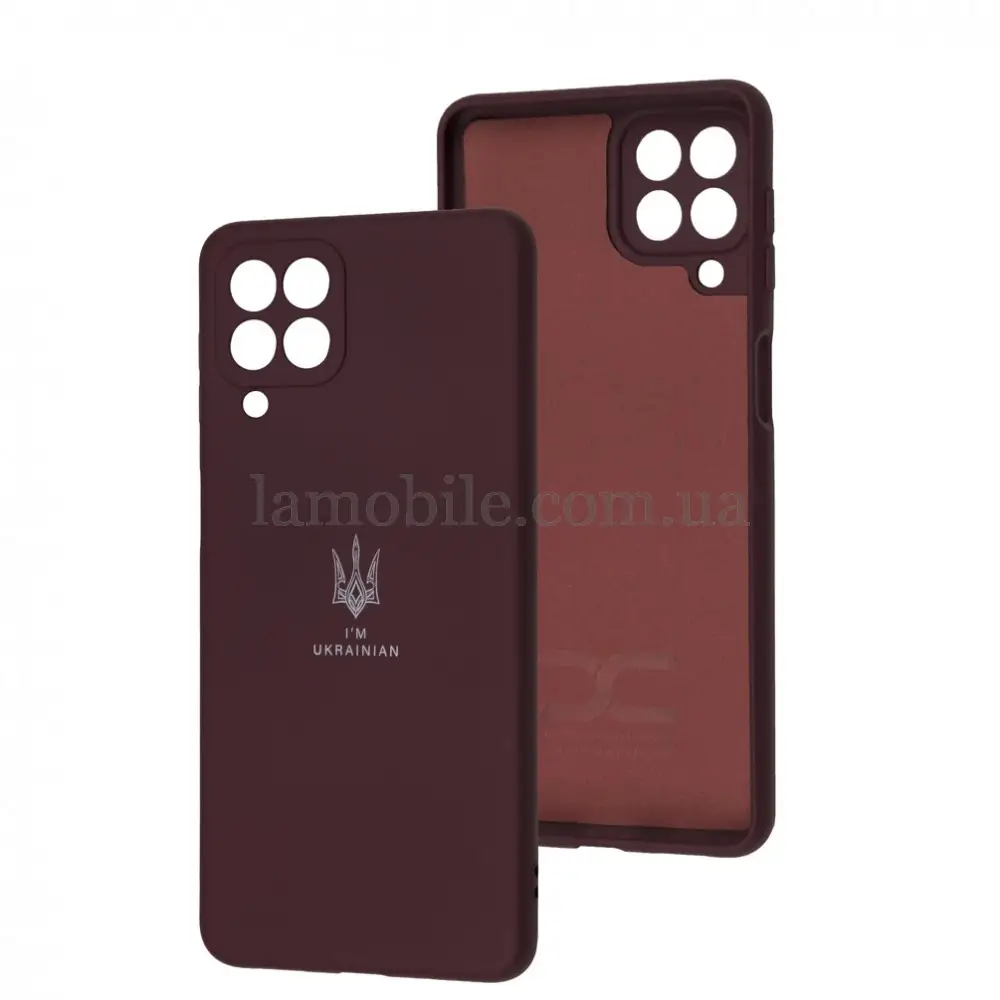 Чехол для Samsung Galaxy M53 (M536) Silicone Full Трезубец бордовый
