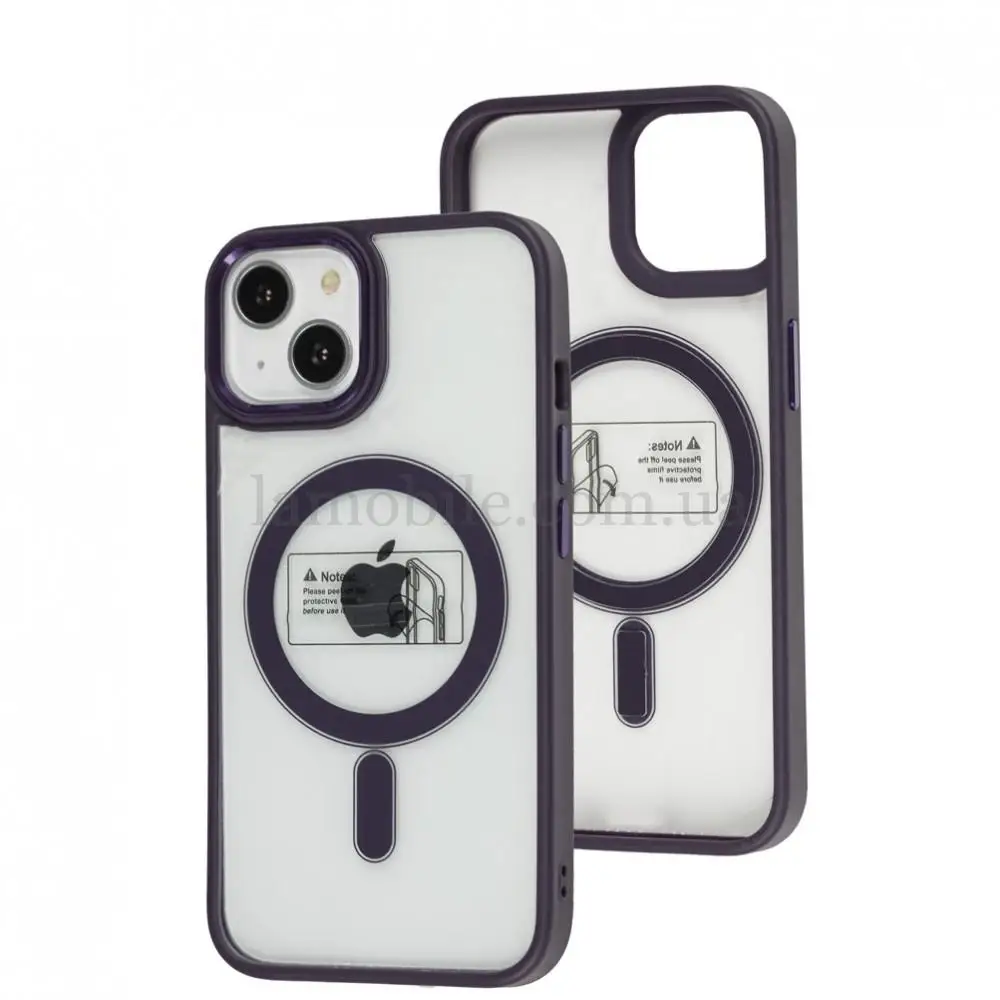 Чехол для iPhone 14 Metal Bezel MagSafe deep purple