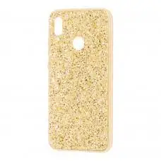 Чохол для Huawei P Smart 2019 Shining sparkles з блискітками золотистий
