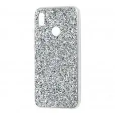 Чохол для Huawei P Smart 2019 Shining sparkles з блискітками сріблястий