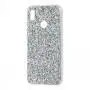 Чехол для Huawei P Smart 2019 Shining sparkles с блестками серебристый