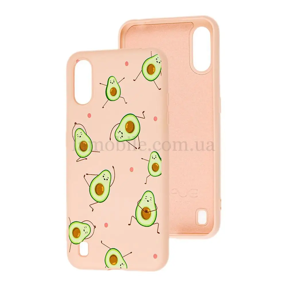 Чехол для Samsung Galaxy A01 (A015) Wave Fancy avocado / pink sand