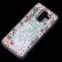 Чохол для Samsung Galaxy A6+ 2018 (A605) Блиск вода світло-рожевий "квіти"