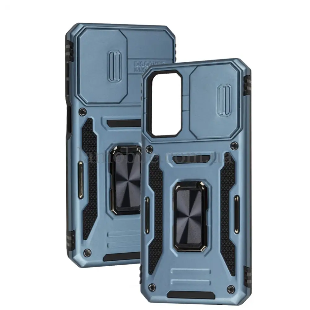 Чехол для Samsung Galaxy M13 4G / M23 5G Camshield Army Ring голубой / light blue
