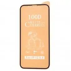 Защитное стекло для iPhone 12 mini ceramics film 100D мат черное (OEM)