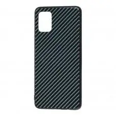 Чохол для Samsung Galaxy A51 (A515) Carbon Gradient Hologram "чорний II"