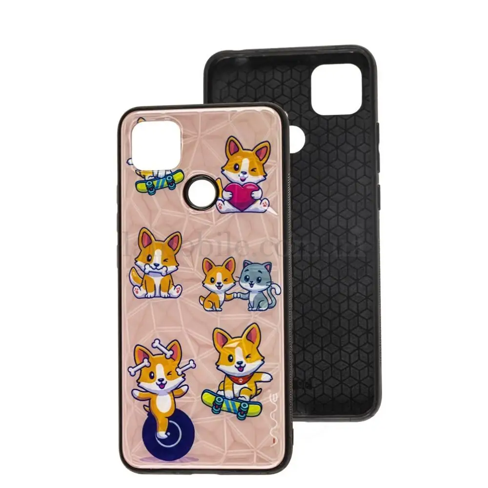 Чехол для Xiaomi Redmi 9C / 10A Wave Majesty playful corgi / light pink
