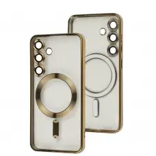 Чехол для Samsung Galaxy S24 WAVE Metal Color MagSafe gold