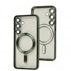 Чехол для Samsung Galaxy S24 WAVE Metal Color MagSafe green