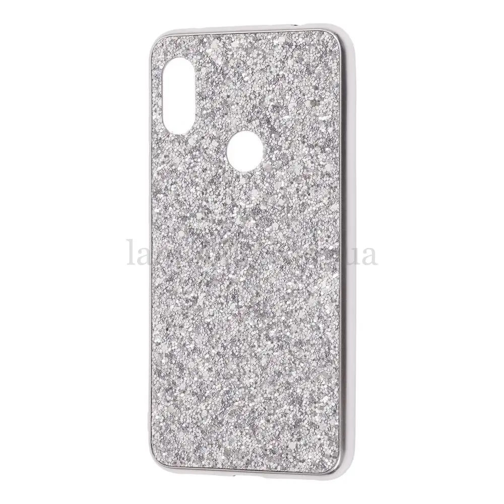 Чехол для Xiaomi Redmi Note 6 Pro Shining sparkles с блестками серебристый