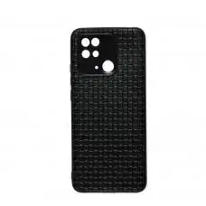 Чехол для Xiaomi Redmi 10C Leather case плетенка