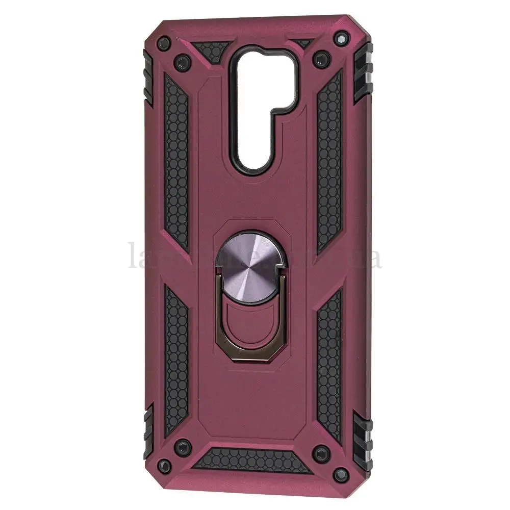 Чехол для Xiaomi Redmi 9 Serge Ring ударопрочный бордовый