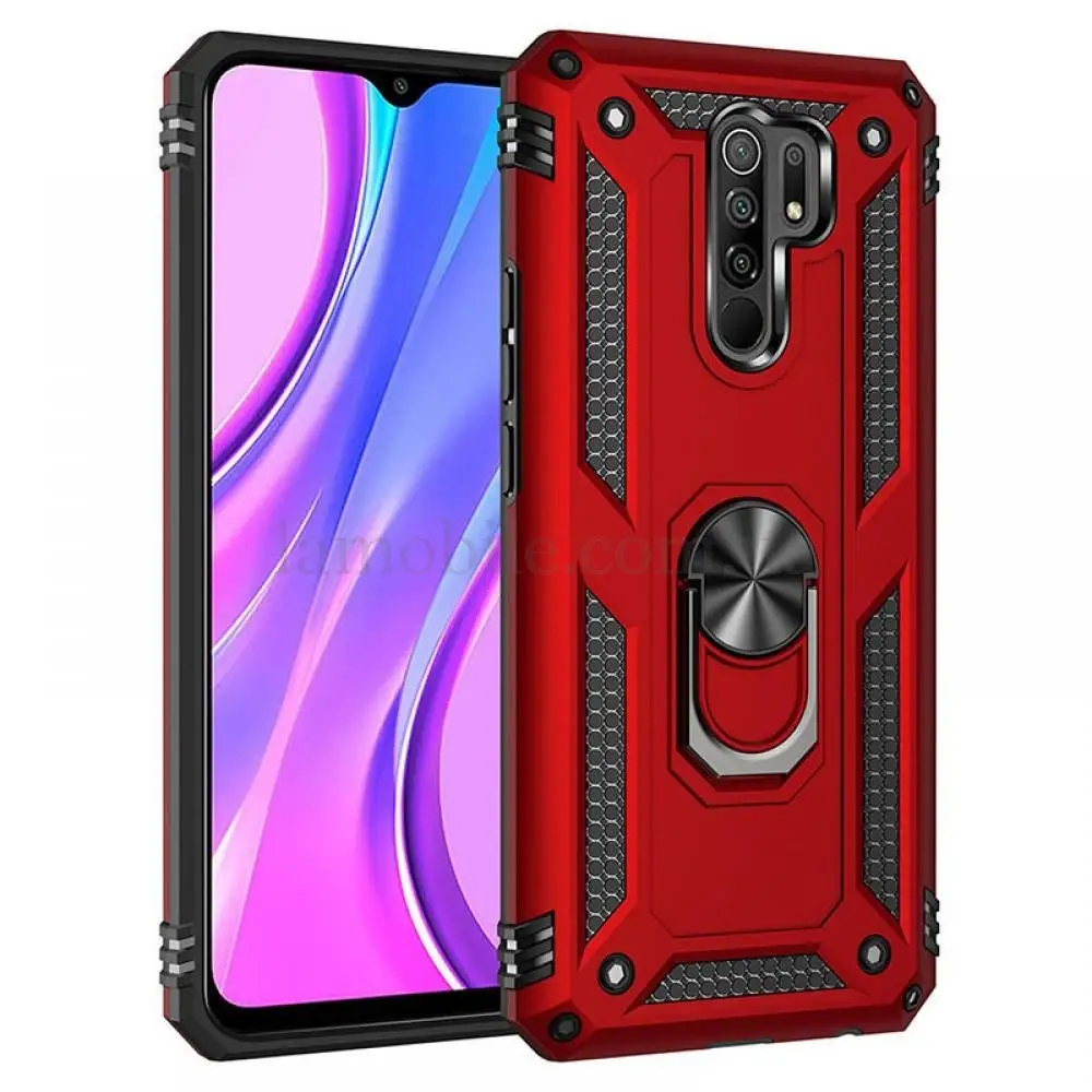 Чохол для Xiaomi Redmi 9 Serge Ring ударостійкий червоний