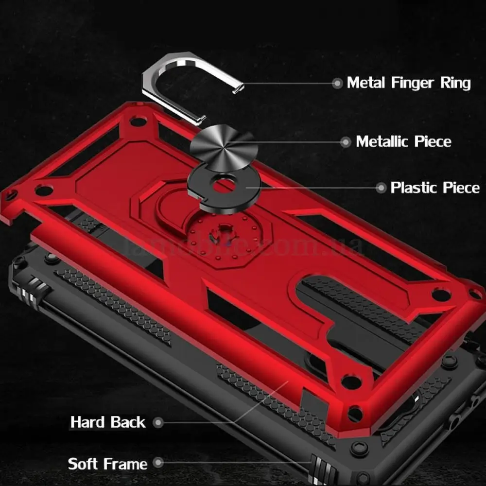 Чохол для Xiaomi Redmi 9 Serge Ring ударостійкий червоний