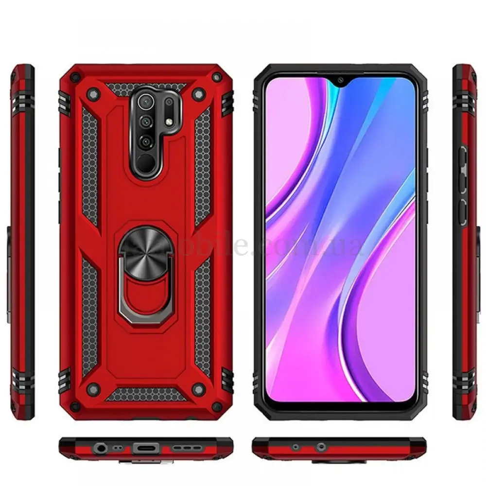 Чохол для Xiaomi Redmi 9 Serge Ring ударостійкий червоний