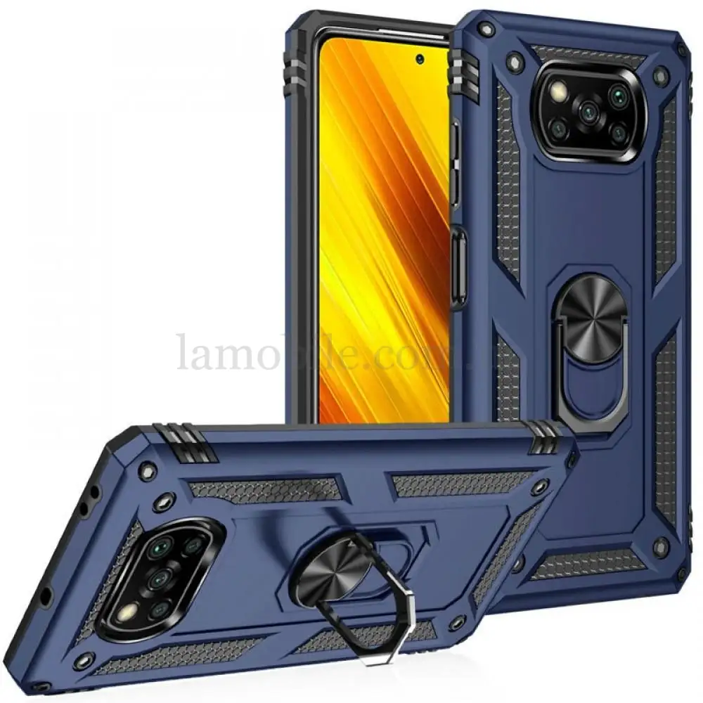 Чохол для Xiaomi Poco X3 / X3 Pro Serge Ring ударостійкий синій