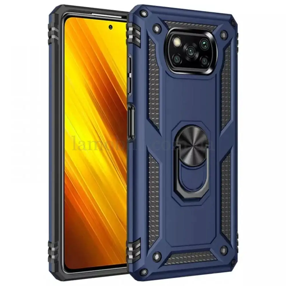 Чохол для Xiaomi Poco X3 / X3 Pro Serge Ring ударостійкий синій