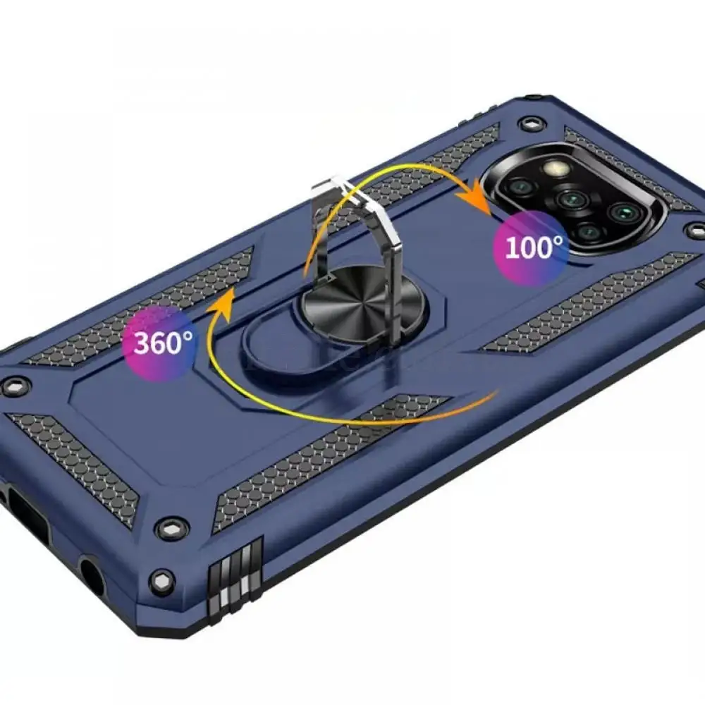 Чохол для Xiaomi Poco X3 / X3 Pro Serge Ring ударостійкий синій