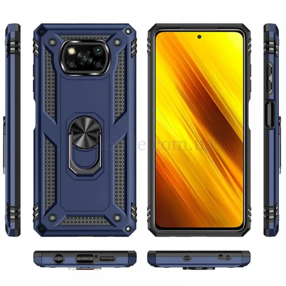 Чохол для Xiaomi Poco X3 / X3 Pro Serge Ring ударостійкий синій