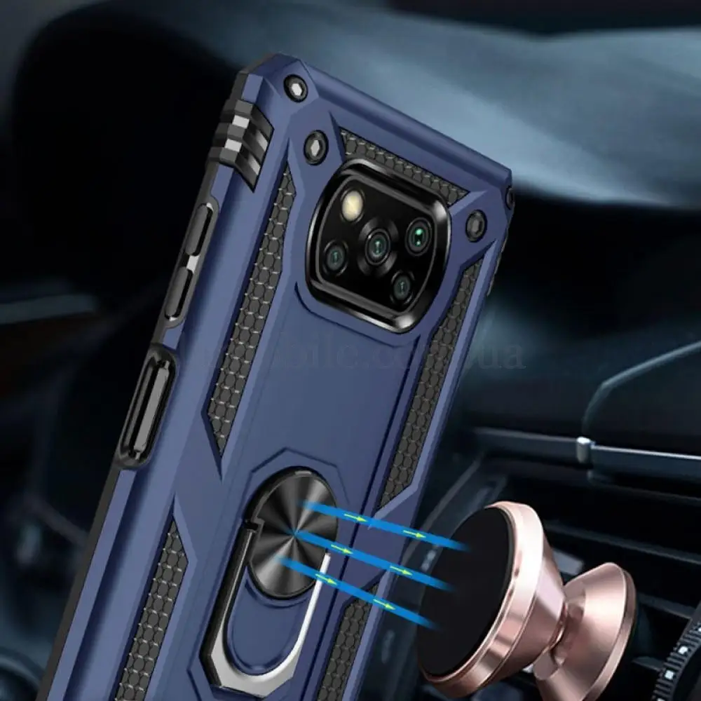 Чохол для Xiaomi Poco X3 / X3 Pro Serge Ring ударостійкий синій