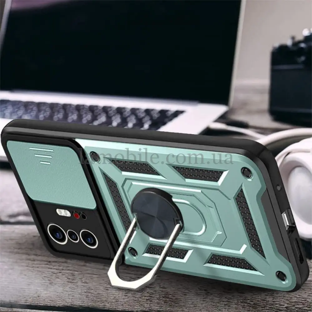 Чохол для Xiaomi 12 Lite Serge Ring Armor ударостійкий зелений