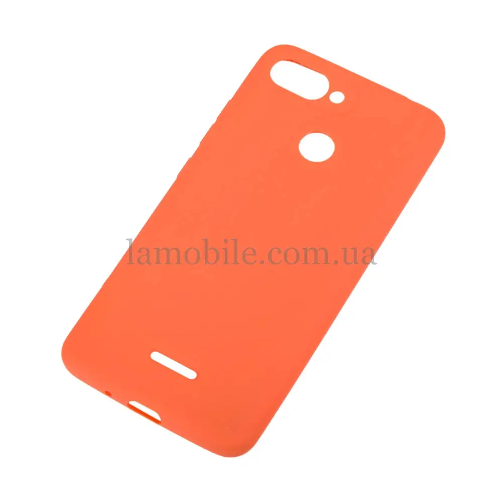 Чехол для Xiaomi Redmi 6 Silicone cover оранжевый