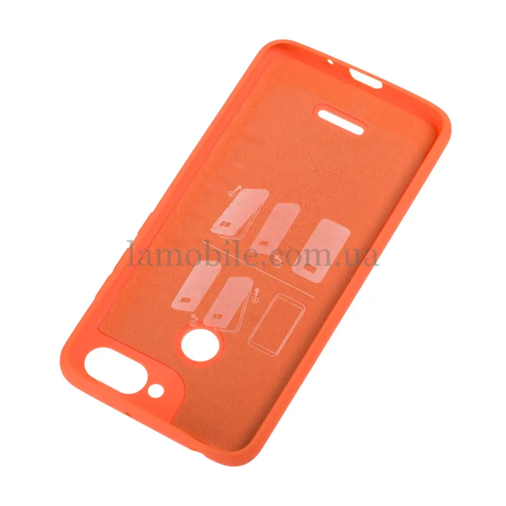 Чехол для Xiaomi Redmi 6 Silicone cover оранжевый