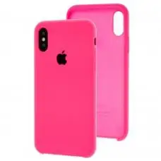 Чехол Silicone для iPhone X / Xs case shiny pink
