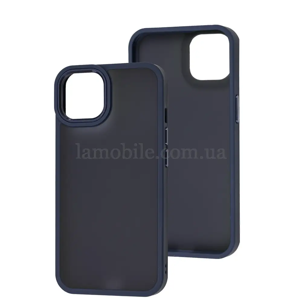 Чохол для iPhone 13 Metal Bezel темно-синій