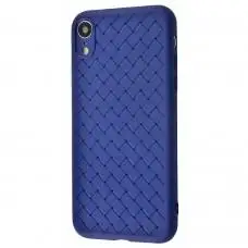Чехол для iPhone Xr Weaving case синий