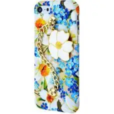 Чехол для iPhone 7 Soft Touch+Ceramic Flowers №2