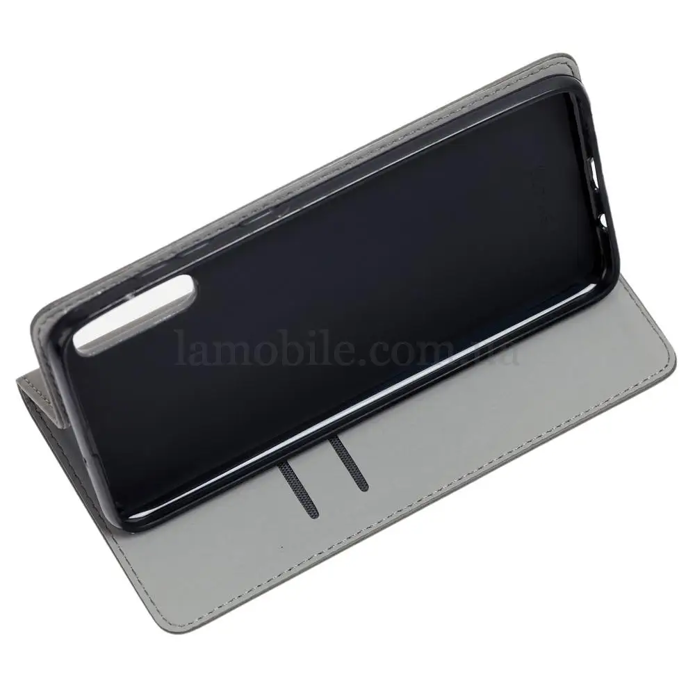 Чохол книжка Samsung Galaxy A70 (A705) Black magnet сірий