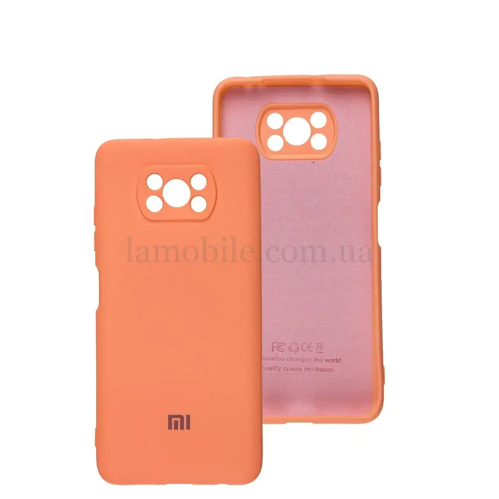 Чехол для Xiaomi Poco X3 / X3 Pro Silicone Separate camera персиковый