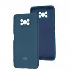 Чехол для Xiaomi Poco X3 / X3 Pro Silicone Separate camera blue cobalt