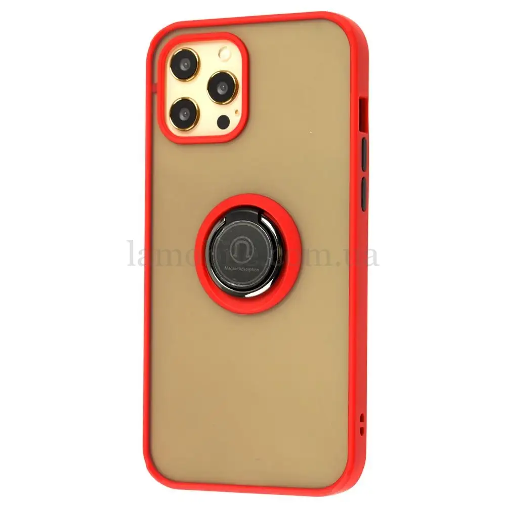 Чохол для iPhone 12 Pro Max LikGus Edging Ring червоний