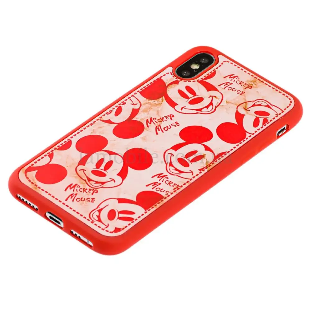Чохол для iPhone X / Xs Mickey Mouse ретро червоний