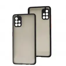 Чехол для Samsung Galaxy A71 (A715) LikGus camera protect черный / красный