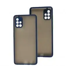 Чехол для Samsung Galaxy A71 (A715) LikGus camera protect синий