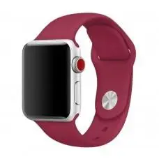 Ремешок для Apple Watch 38 / 40mm 130mm Silicone One-Piece бордовый / marsala