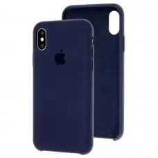 Чехол Silicone для iPhone X / Xs case темно синий