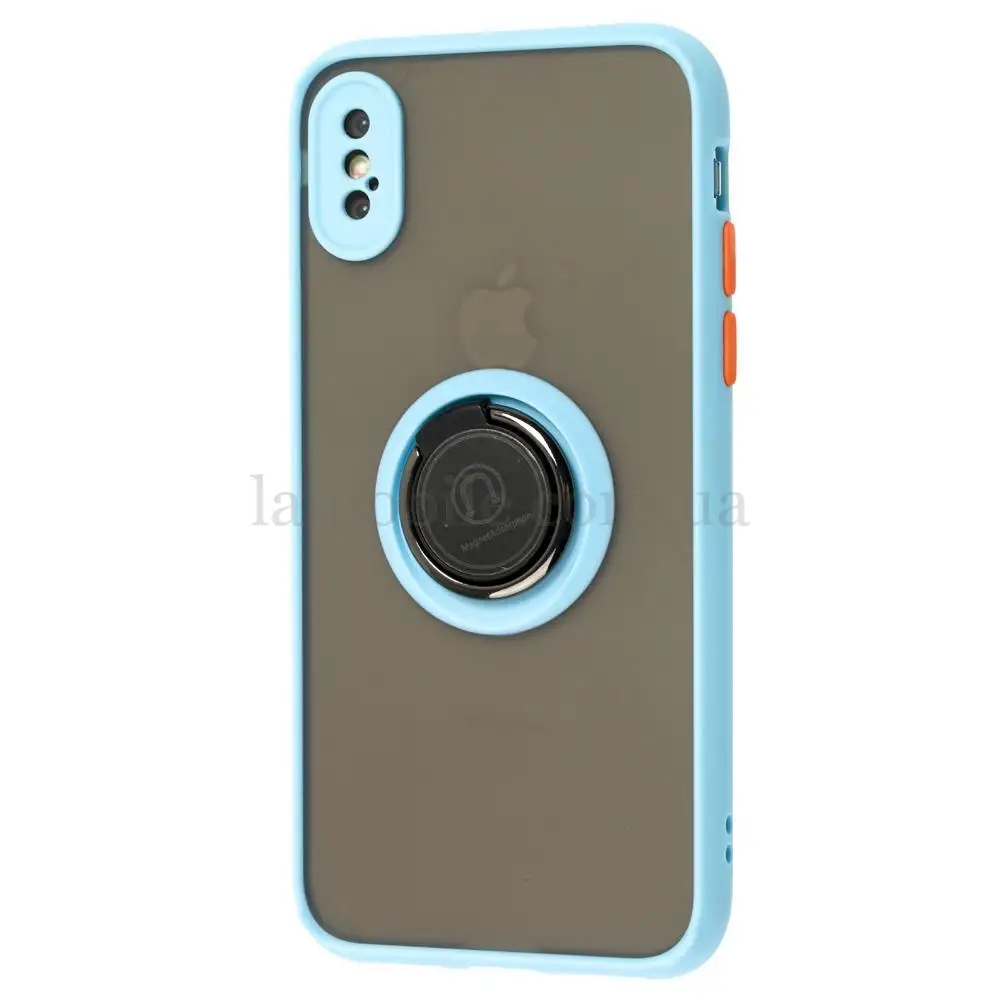 Чохол для iPhone X / Xs LikGus Edging Ring бірюзовий