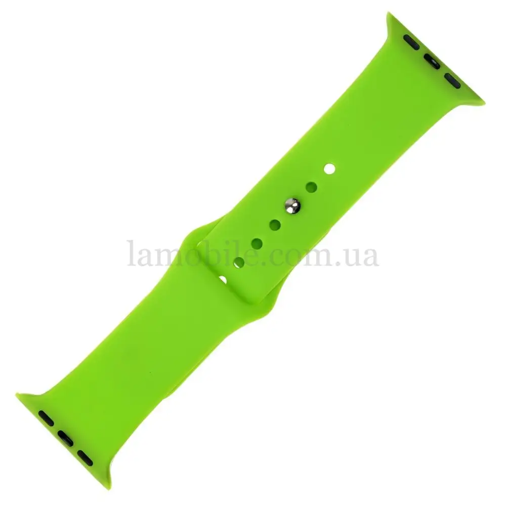 Ремешок для Apple Watch 42-44mm Band Silikone Two - Piece shiny green