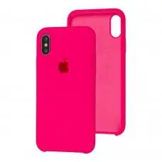 Чехол silicone case для iPhone X / Xs shiny pink